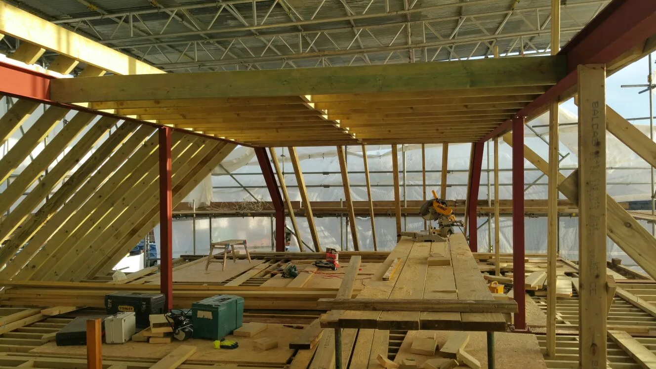 Large-Scale Roof Construction