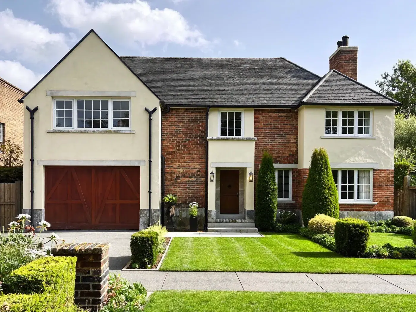Gerrards Cross: newly built brick detached house with a tiled roof on a large plot