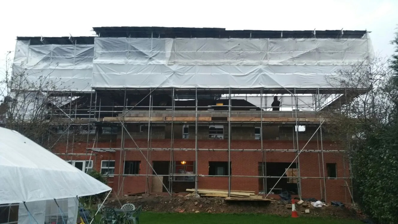 Multi-Storey Build — Scaffolded
